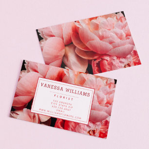 Tarjeta De Visita Elegantes personajes rosados - Personalizados