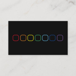 Tarjeta De Visita Elegantes pintores con letras de color arcoiris