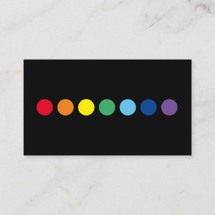 Tarjeta De Visita Elegantes puntos de color arcoiris pintores