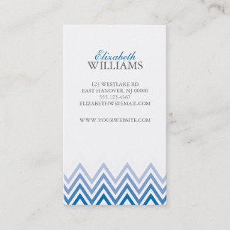 Tarjeta De Visita Elegantes rayas de color azul ocmbre