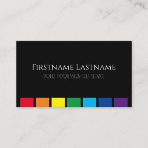 Tarjeta De Visita Elegantes rayas de color de arcoiris minimalista