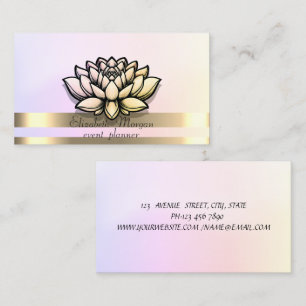 Tarjeta De Visita Elegantes Rayas Doradas Holográficas Chic Loto