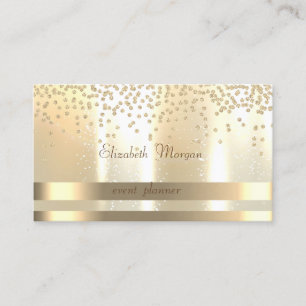 Tarjeta De Visita Elegantes, Rayas Glamurosas, Luminosas, Diamantes