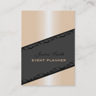 Tarjeta De Visita Elegantes rayas profesionales puntas de champán de