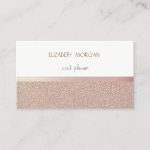 Tarjeta De Visita Elegantes Rayas Rosadas Modernas Simples con Bokeh