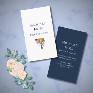 Tarjeta De Visita Elegantes Rosas botánicos de Rubor Bouquet Floral