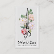Elegantes Rosas florales Hairstylista Gris claro