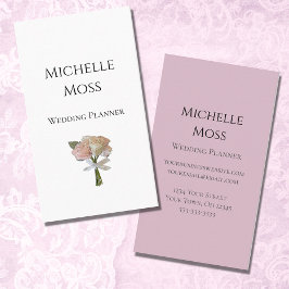 Tarjeta De Visita Elegantes Rosas planificadores de boda floral mode