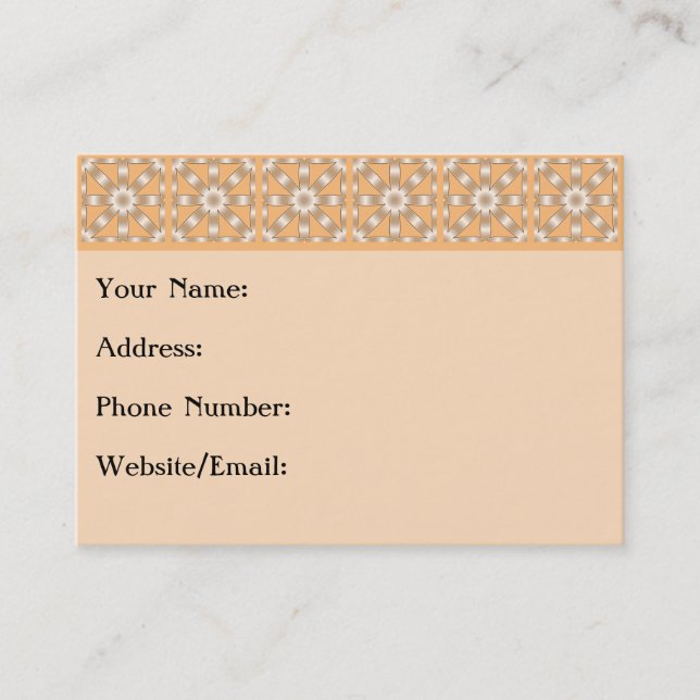 Tarjeta De Visita Elegir cualquier patrón de estrella repetida de co (Anverso)