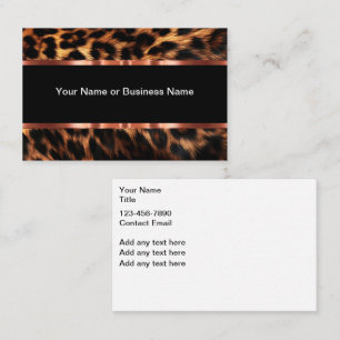 Tarjeta De Visita Elementos de diseño dorado con patrón de animal de