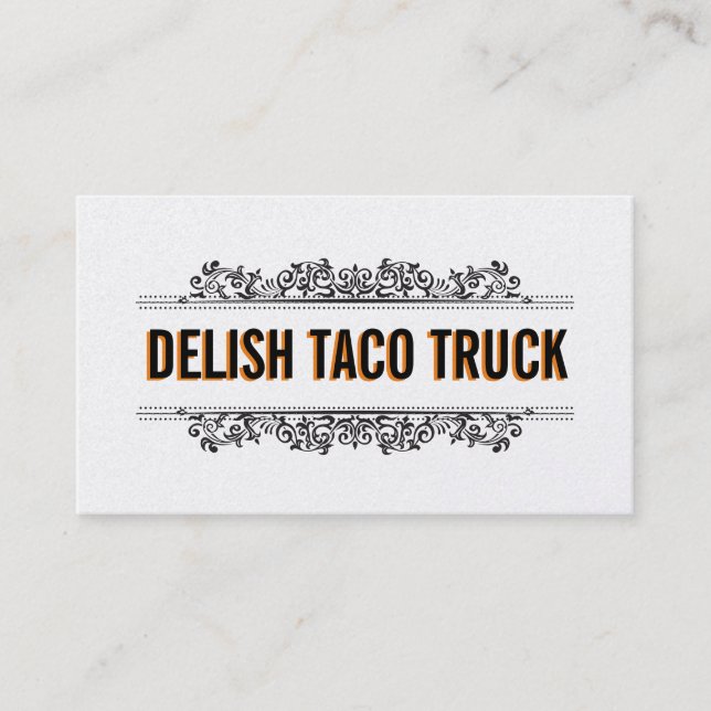 Tarjeta De Visita Elementos naturales | Camión alimentario (opción d (Anverso)