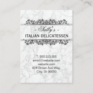 Tarjeta De Visita Elementos naturales   Mármol blanco