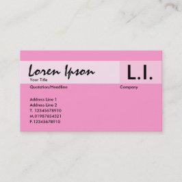 Tarjeta De Visita Elementos químicos - rosa