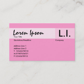 Tarjeta De Visita Elementos químicos - rosa