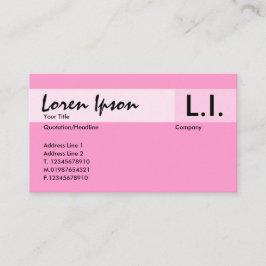 Tarjeta De Visita Elementos químicos - rosa