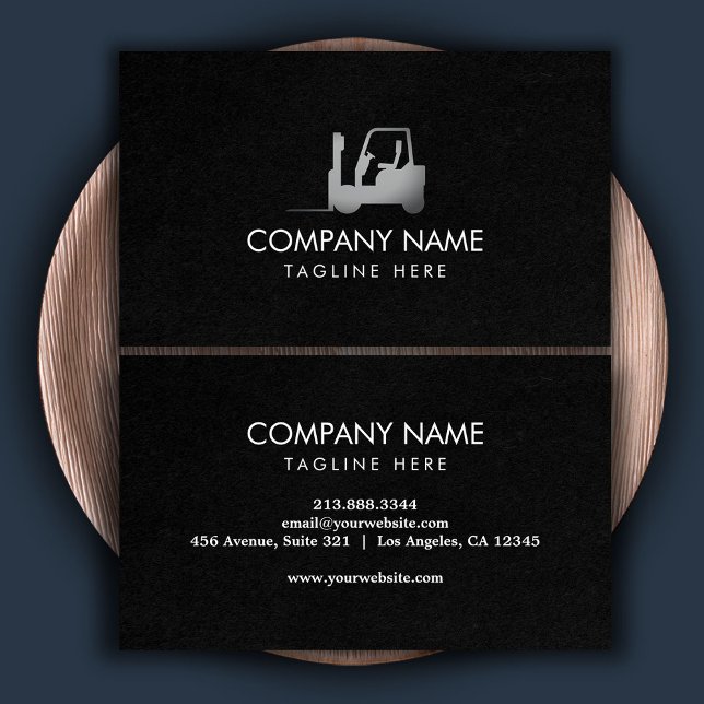 Tarjeta De Visita elevador de horquilla blanco negro, logística - pr (Subido por el creador)