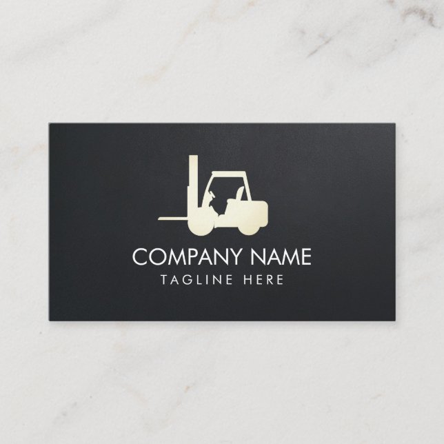 Tarjeta De Visita Elevador de horquilla Glod, Logisitcs - Profesiona (Anverso)