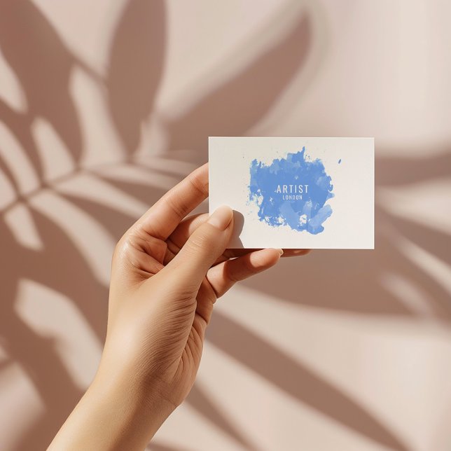 Tarjeta De Visita Elige tu color, acuarela, salpicar (Artistic watercolor splash business card with choice of colors)