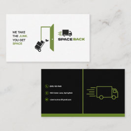 Tarjeta De Visita Eliminación de basura. Transporte Personalizable G