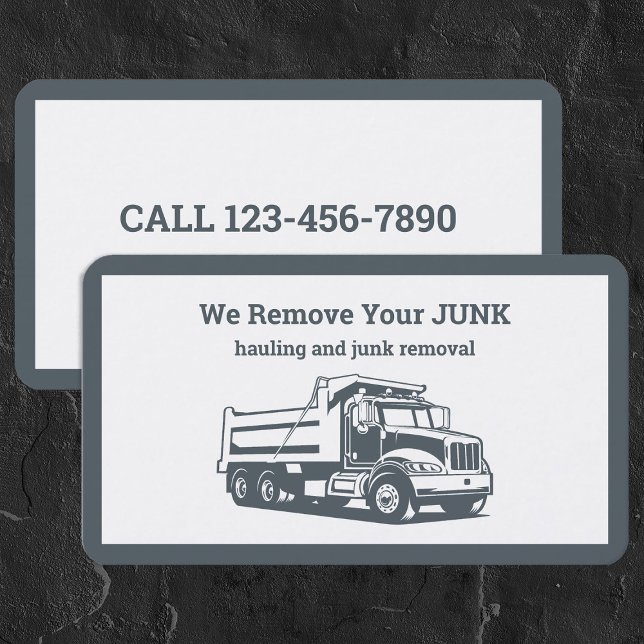 Tarjeta De Visita Eliminación De Carbono Y Junk (Junk Removal Business Cards)