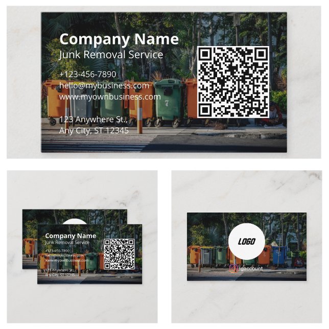 Tarjeta De Visita Eliminación de chatarra comercial moderna (Commercial Junk Removal Modern Business Card
)