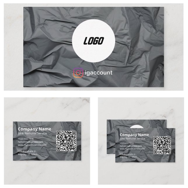 Tarjeta De Visita Eliminación de chatarra gris (Grey Junk Removal Business Card
)