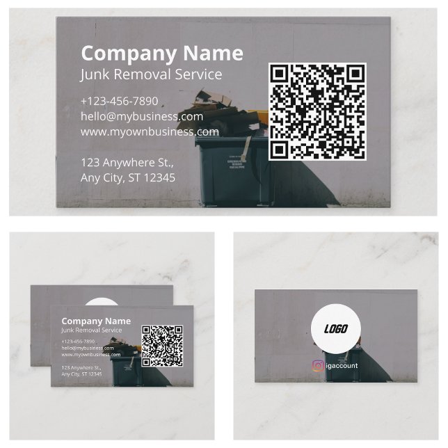 Tarjeta De Visita Eliminación de chatarra moderna (Modern Junk Removal Business Card
)