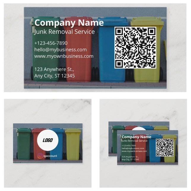 Tarjeta De Visita Eliminación de chatarra profesional moderna (Professional Modern Junk Removal Business Card
)