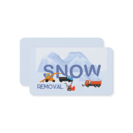 Tarjeta De Visita Eliminación de la nieve