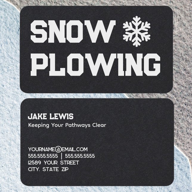 Tarjeta De Visita Eliminación de la nieve (Snow Removal Business Cards)