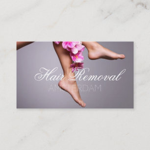 Tarjeta De Visita Eliminación del pelo Clínica de la piel Rosa Mármo