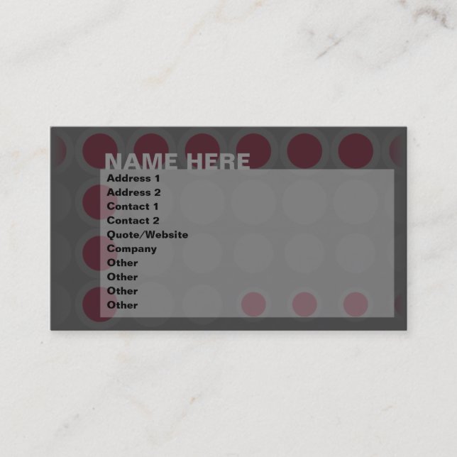 Tarjeta De Visita elipses : marrón : (Anverso)