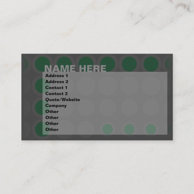 Tarjeta De Visita elipses : verde : (Anverso)