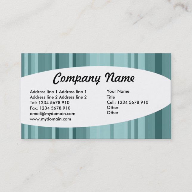 Tarjeta De Visita Eliptical - Bandas 04 (Anverso)