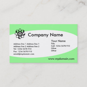 Tarjeta De Visita Eliptical - Mint Green