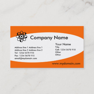 Tarjeta De Visita Eliptical - Naranja