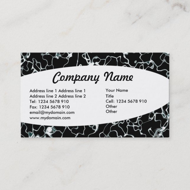 Tarjeta De Visita Eliptical - Resumen 013 (Anverso)