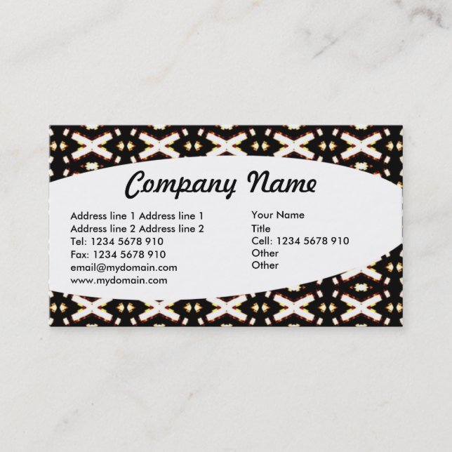 Tarjeta De Visita Eliptical - Resumen 016 (Anverso)