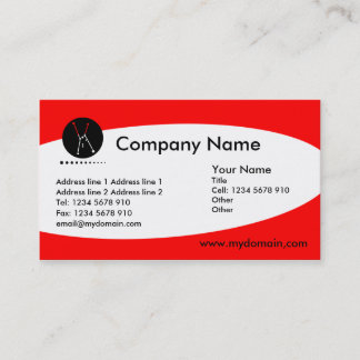 Tarjeta De Visita Eliptical - rojo