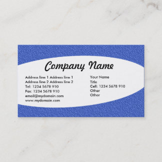 Tarjeta De Visita Eliptical - Textura azul Grabado en relieve