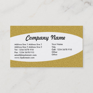Tarjeta De Visita Eliptical - Textura Grabado en relieve ámbar