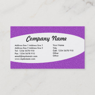 Tarjeta De Visita Eliptical - Textura Grabado en relieve púrpura