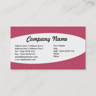 Tarjeta De Visita Eliptical - Textura Grabado en relieve roja