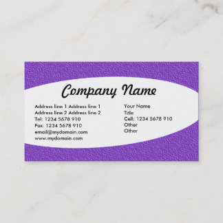 Tarjeta De Visita Eliptical - Textura Grabado en relieve violeta