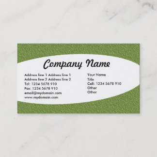 Tarjeta De Visita Eliptical - Textura verde Grabado en relieve