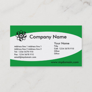 Tarjeta De Visita Eliptical - Verde de hierba