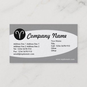 Tarjeta De Visita Eliptical Zodiac Platinum - Aries