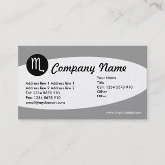Tarjeta De Visita Eliptical Zodiac Platinum - Escorpio