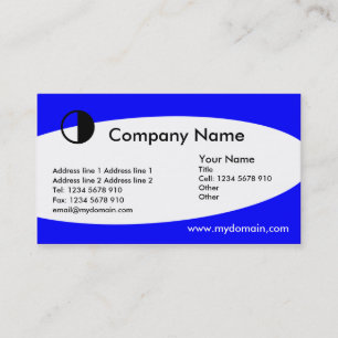 Tarjeta De Visita Eliptico - Azul