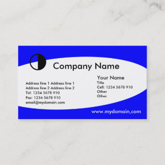 Tarjeta De Visita Eliptico - Azul